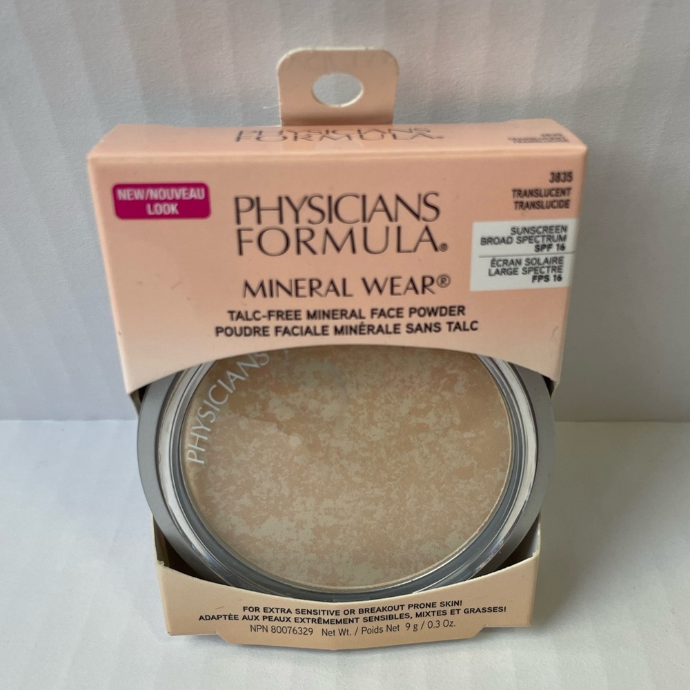Physicians Formula Mineral Wear Talc-Free Mineral Face Powder, Translucent 3835